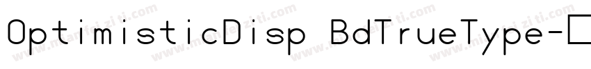 OptimisticDisp BdTrueType字体转换